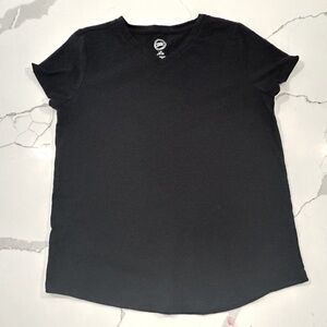 Kids black v neck tee size 10/12